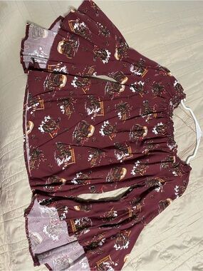 Panhandle Burgundy Printed Women's Blouse